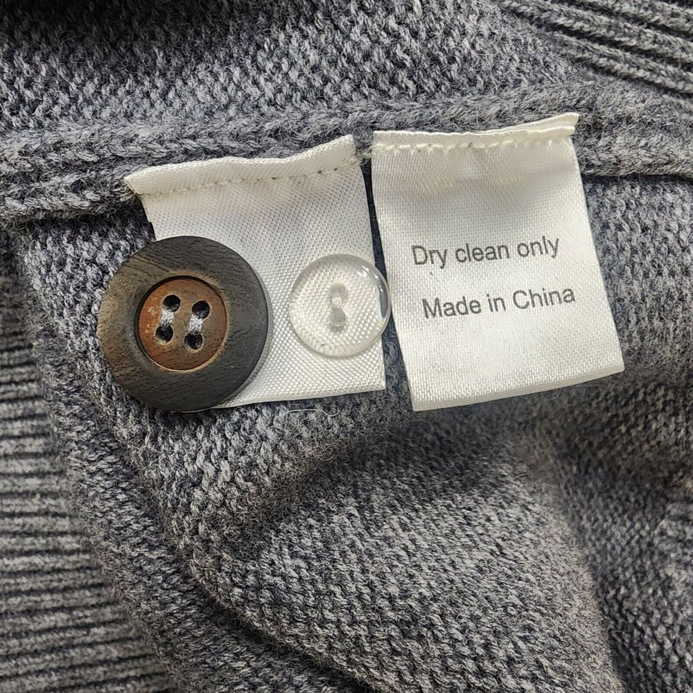 Untuckit Wool Blend Gray Cardigan Sweater‎ Mens XL Knit Button Front Classic - Picture 8 of 8